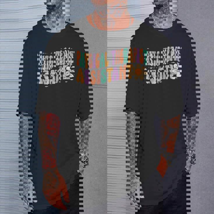 Groovy 理学療法士アシスタント デイジーフラワー レトロ Pta Tシャツ 彼への贈り物