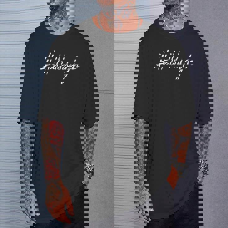 Hallelujah クール、キリスト教のモチベーションを高める Tシャツ 彼への贈り物