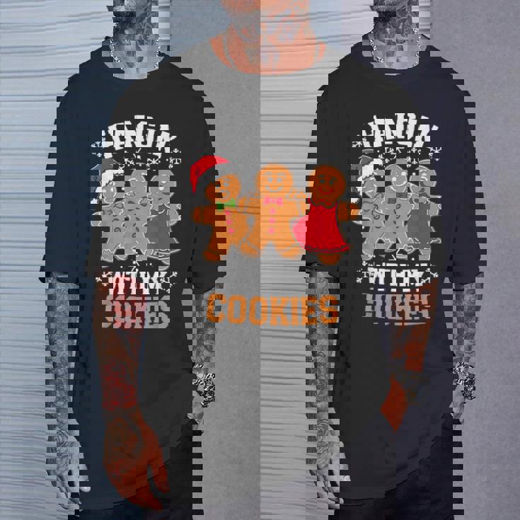 Hangin With My Cookie シャツ メンズ レディース ジンジャーブレッド クリスマス Tシャツ 彼への贈り物
