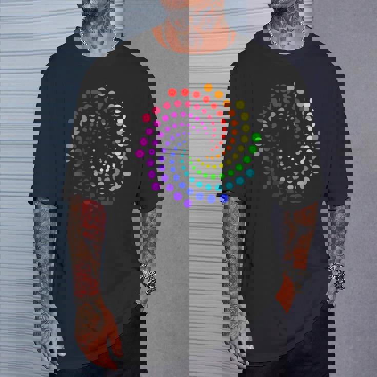 Happy Dot Day キッズ レインボー 水玉 スパイラル Tシャツ 彼への贈り物