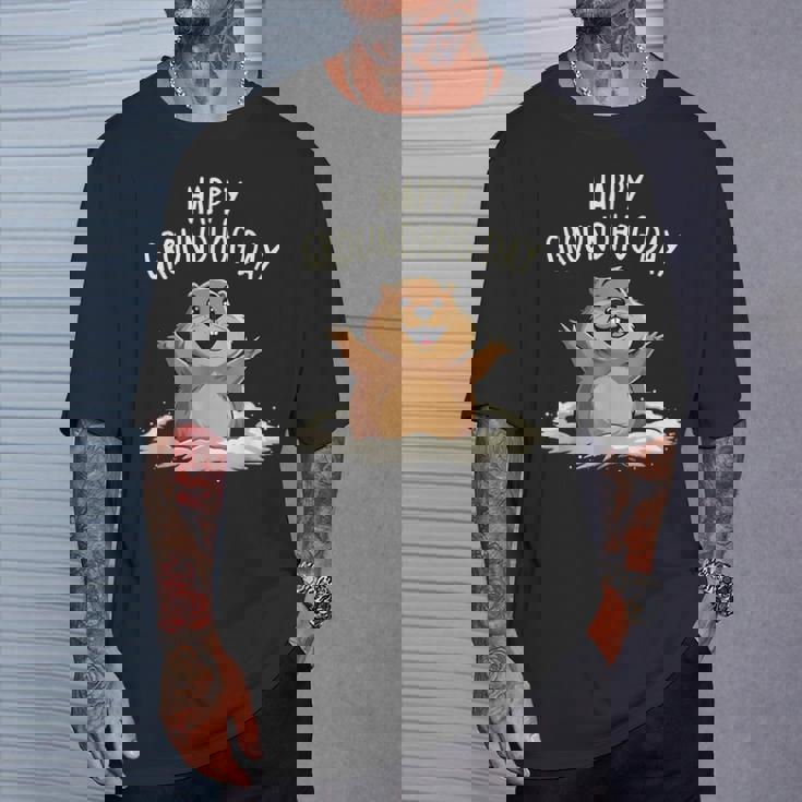 Happy Groundhog Day 2025 メンズ レディース キッズ Tシャツ 彼への贈り物