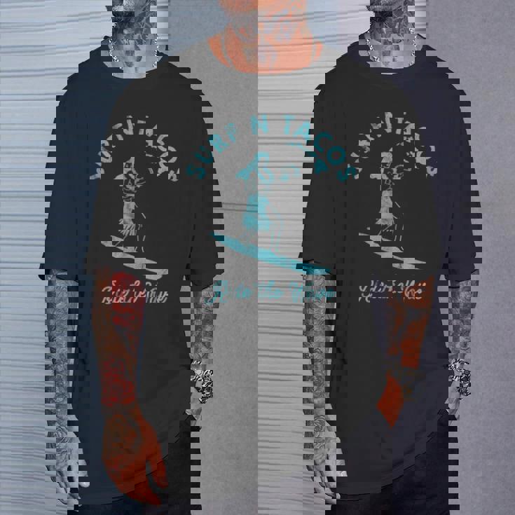 Hawaiiurf N Taco サーファー フラガール ヴィンテージスタイル Tシャツ 彼への贈り物