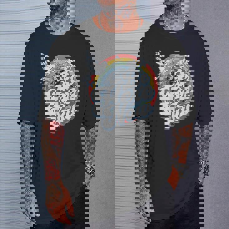 Be Here Now レトロ ヴィンテージ スピリチュアル マインドフルネス Tシャツ 彼への贈り物