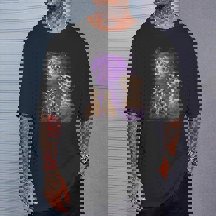 Howling At The Moon シャツ 面白いミーアキャットシャツ ミーアキャット Tシャツ 彼への贈り物