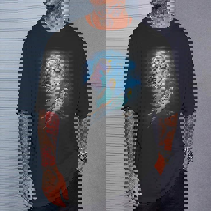 Howling At The Moon シャツ インコシャツ ファニーセキセイインコシャツ Tシャツ 彼への贈り物