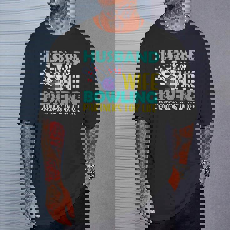 Husband And Wife Bowling Partners For Life おもしろボーリング Tシャツ 彼への贈り物