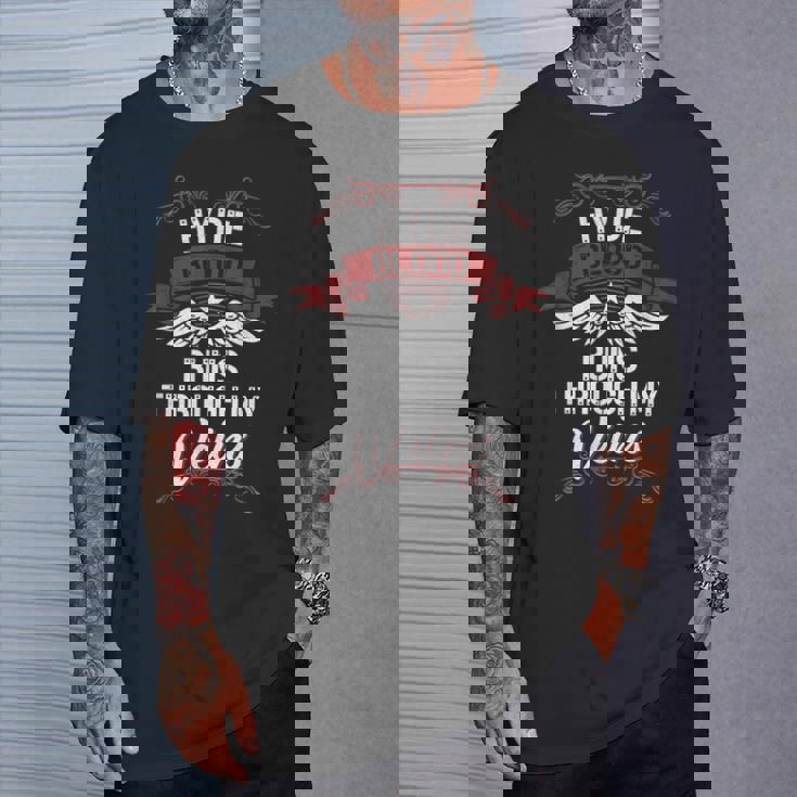 Hyde Blood Runs Through Myeins 苗字 Family Tシャツ 彼への贈り物