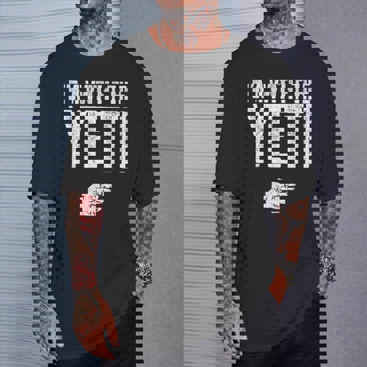 I'm With The Yeti お揃いのyetiコスチュームシャツ Tシャツ 彼への贈り物