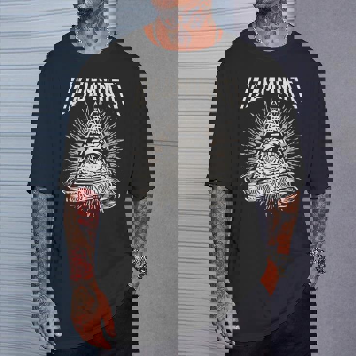 Illuminati New World Order イルミナティ新世界秩序デザイン、プロビデンスの目 Tシャツ 彼への贈り物