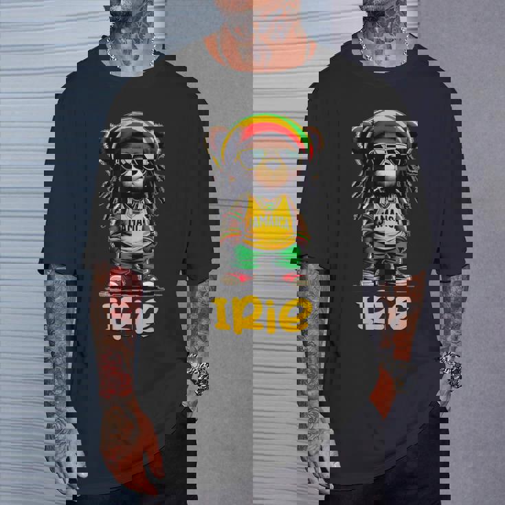 Irie テディベア ジャマイカ ラスタ ルーツ レゲエ Tシャツ 彼への贈り物