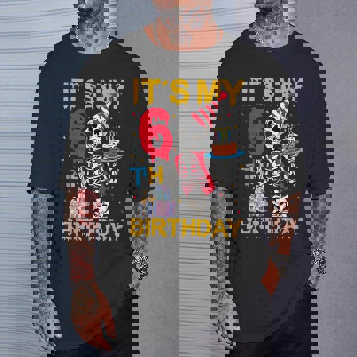 It's My 6Th Birthday Party ハロウィン スケルトン 誕生日 Tシャツ 彼への贈り物