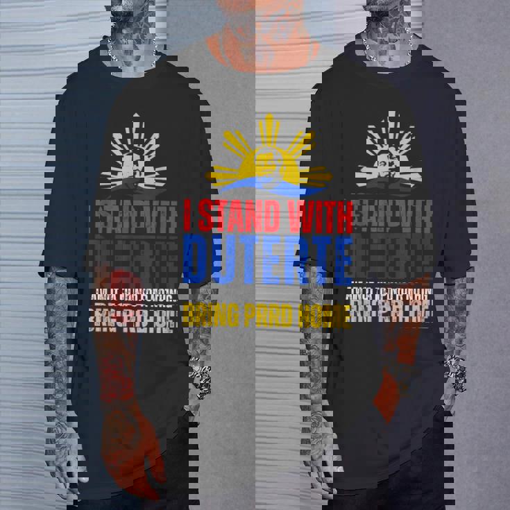 Itand With Digong Duterte Prrd Du30 フィリピン国旗 Tシャツ 彼への贈り物
