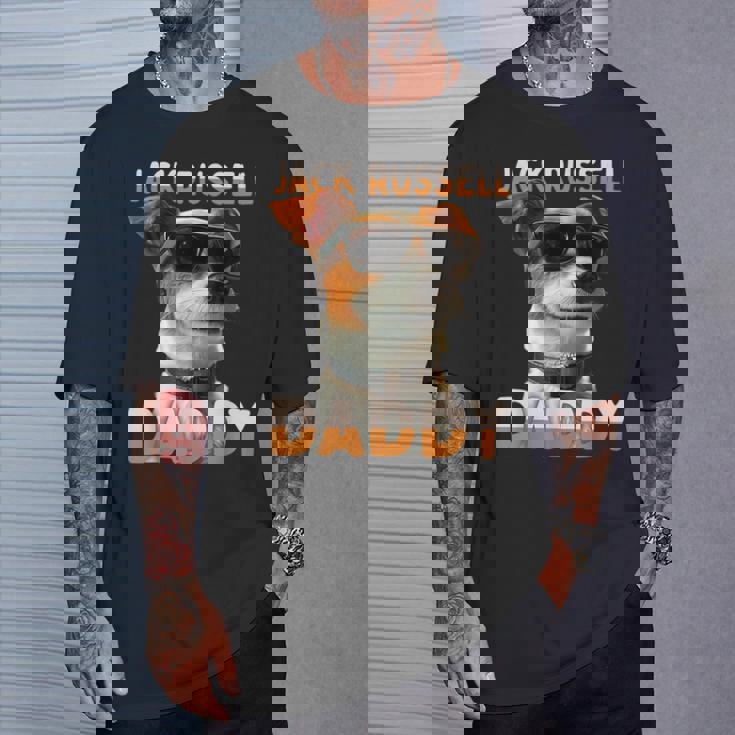 Jack Russell Daddyジャック・ラッセル・パパ・ヴァータグ・パパ・ジャック・ラッセル・テリア Tシャツ 彼への贈り物