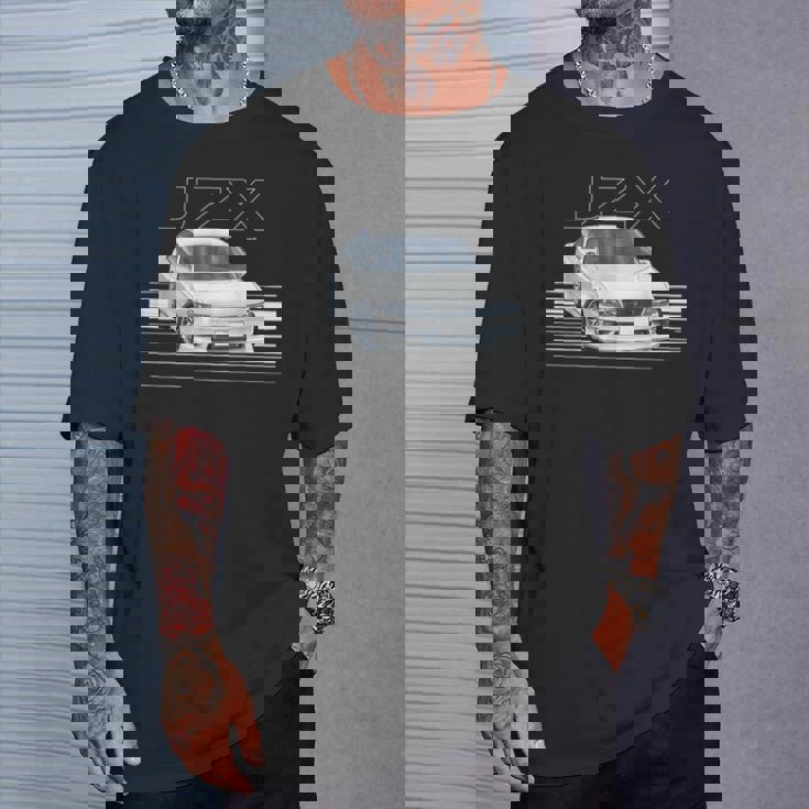 Jdm Car Jzx100 In Drift Powerlide 1Jz チェイサー ターボセダン Tシャツ 彼への贈り物