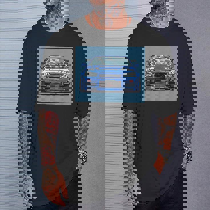 Jdm Gt R カーシーン チューニング スカイライン R34 ドリフト インポート Tシャツ 彼への贈り物