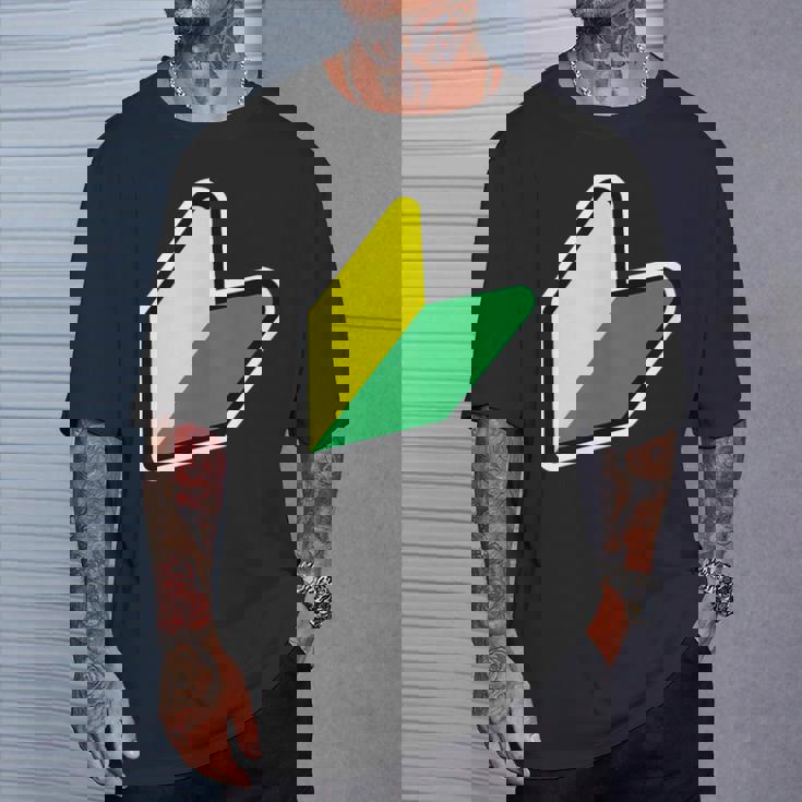 Jdm：Jdmマークビギナードライバー若葉商信社シンボル Tシャツ 彼への贈り物