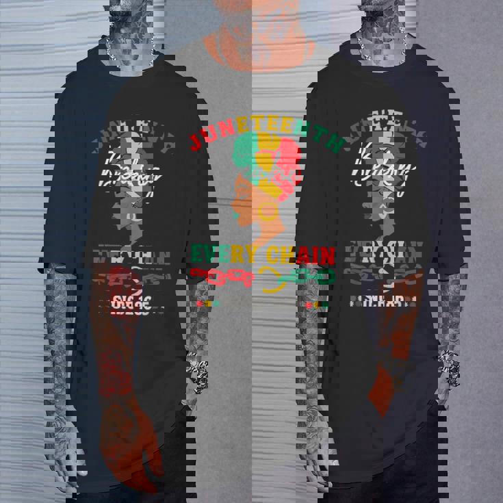 Junenth Breaking Every Chainince 1865 レディース メンズ Tシャツ 彼への贈り物