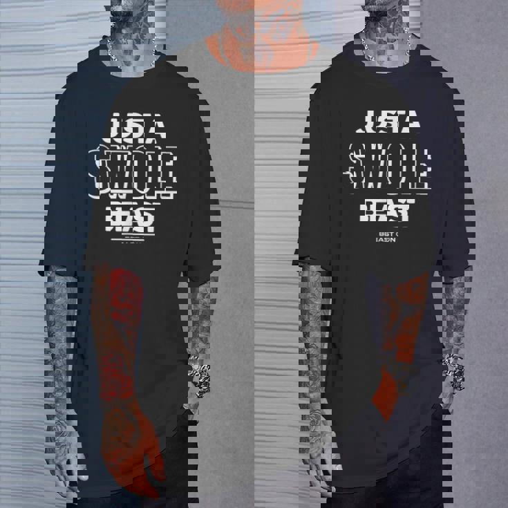 Just Awole Beast トレーニング フィットネス モチベーション ジム 格言 Tシャツ 彼への贈り物