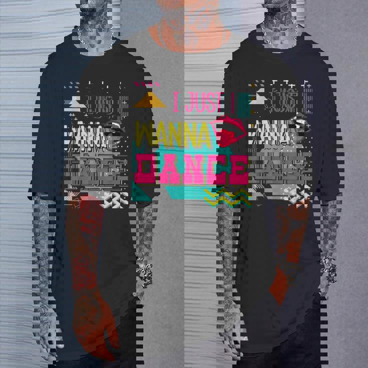 I Just Wanna Dance Lovers ファニーダンシングファン レトロダンサー Tシャツ 彼への贈り物