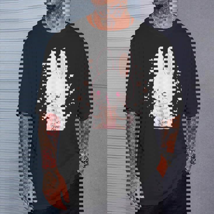 Kawaii Rabbit Drink バブルティー ウサギ ボバ Tシャツ 彼への贈り物