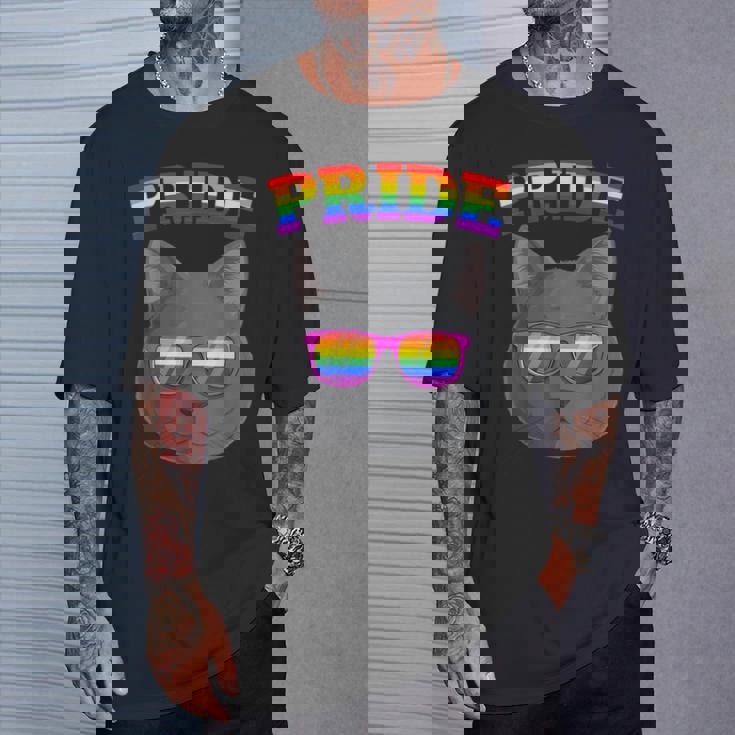 Lgbt Britishhorthair Cat Gay Pride Rainbow Lgbtq Kitty Tシャツ 彼への贈り物