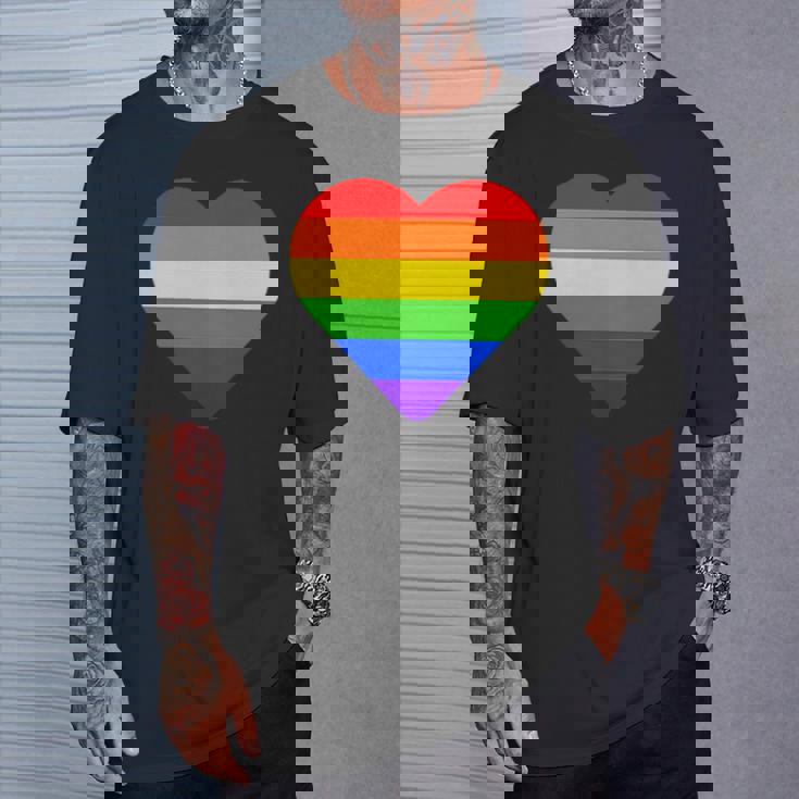 Lgbt レインボー・ハート・フラッグ ゲイ・バイ・ラブ・プライド月間 Lgbtq Tシャツ 彼への贈り物