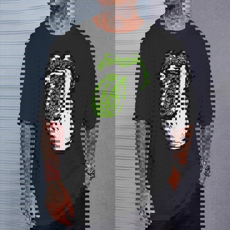 Lickmoke ウィードリーフパターン マリファナ420 大麻ポットギフト Tシャツ 彼への贈り物