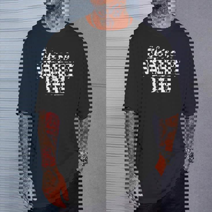 Life Is A Monkey Bike ゴリラバイク 漫画デザイン Tシャツ 彼への贈り物