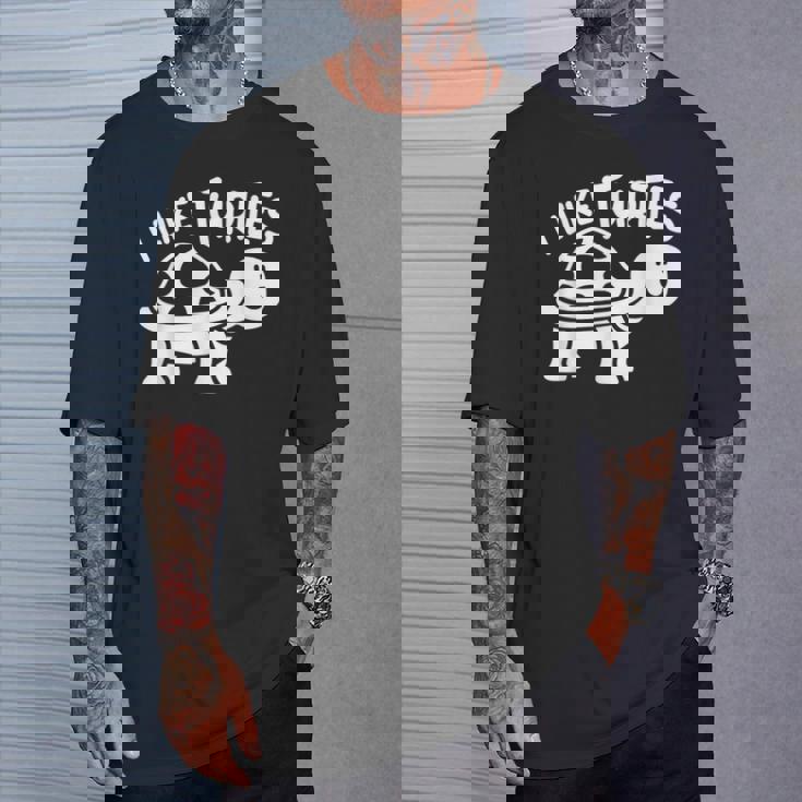 I Like Turtles かわいい 亀 愛 亀 海 動物 好き Tシャツ 彼への贈り物