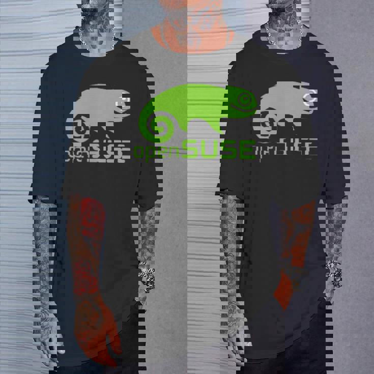 Linux Opensuse ラバーtシャツ タグライン&ロゴ オープンソースos Tシャツ 彼への贈り物