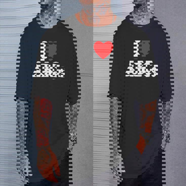 I Love Abgs I Heart Abg おもしろい アジアの赤ちゃん 女の子 恋人 Tシャツ 彼への贈り物