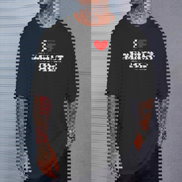 I Love American Girls I Heart American Girls Tシャツ 彼への贈り物