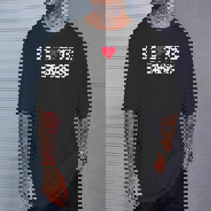 I Love Boss マッチング ガールフレンド&ボーイフレンド ボス名 Tシャツ 彼への贈り物