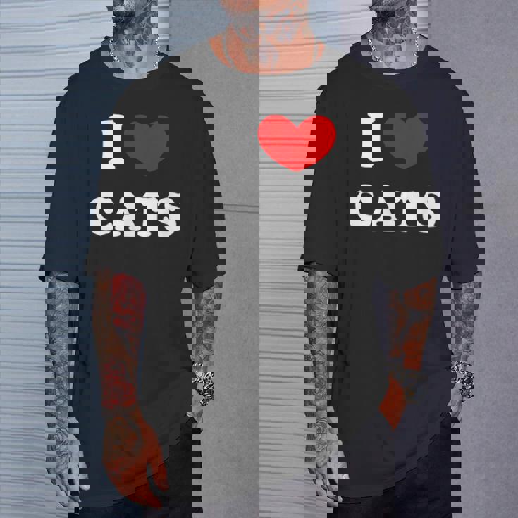 I Love Cats I Heart Cats Tシャツ 彼への贈り物
