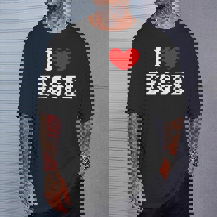 I Love Ege 私は愛する Ege Tシャツ 彼への贈り物