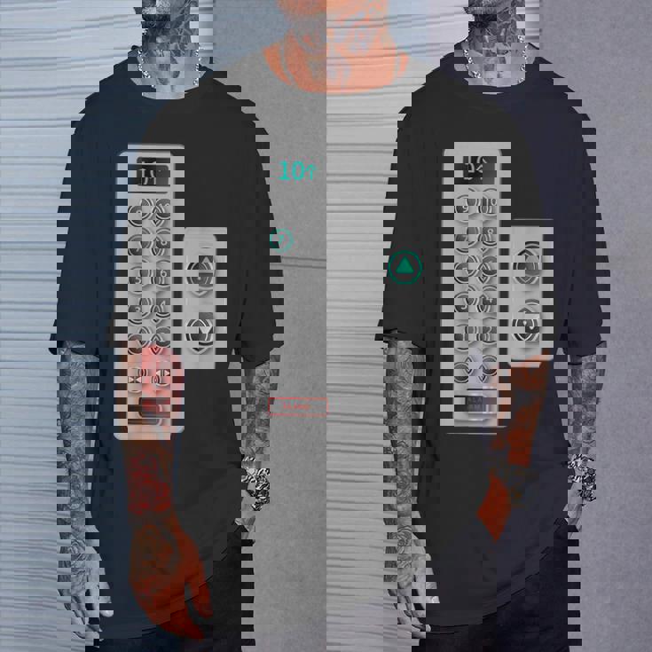 I Love Elevator ギフト かわいいエレベーターボタン メカニッククロージャー Tシャツ 彼への贈り物