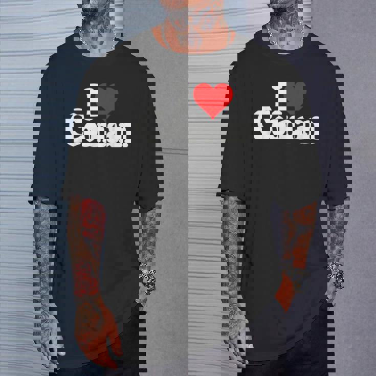 I Love Heart コナン ネームtシャツ Tシャツ 彼への贈り物