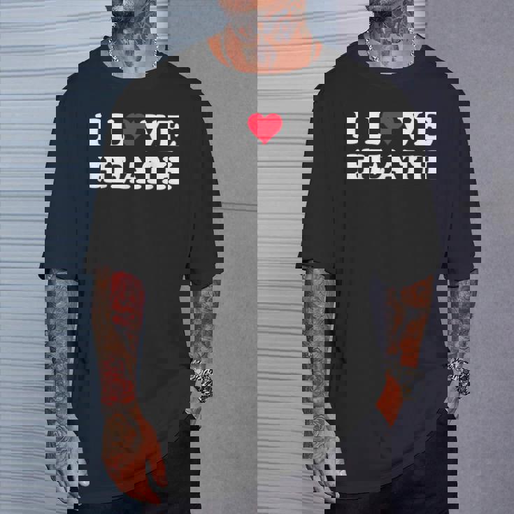 I Love Heath マッチング ガールフレンド&ボーイフレンド ヒースネーム Tシャツ 彼への贈り物