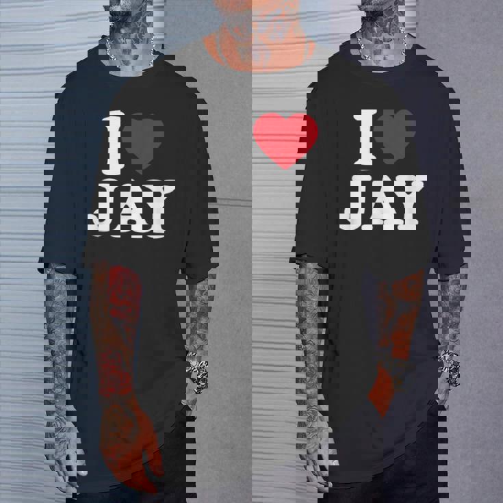 I Love Jay I Heart Jay レッドハート Tシャツ 彼への贈り物