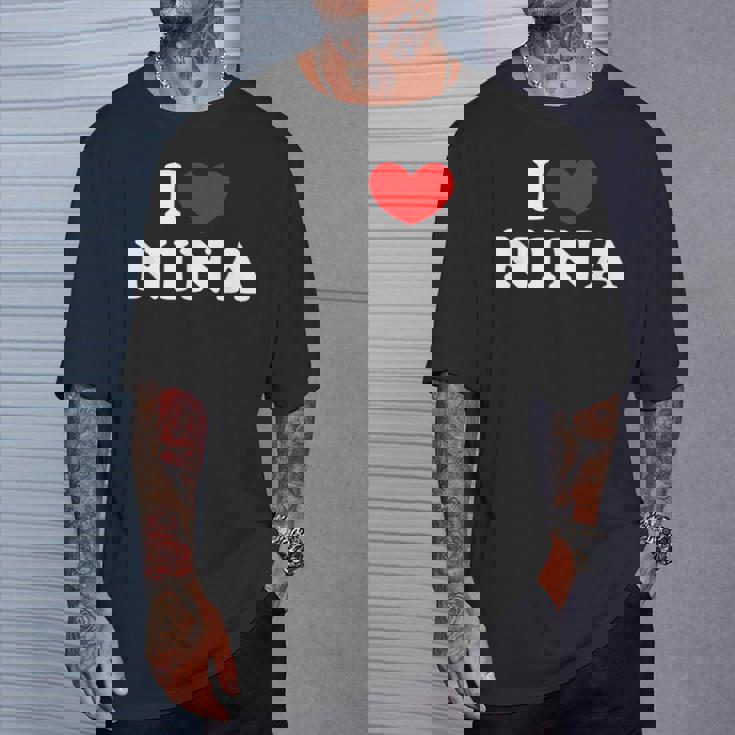 I Love Nina 私は愛する Nina Tシャツ 彼への贈り物