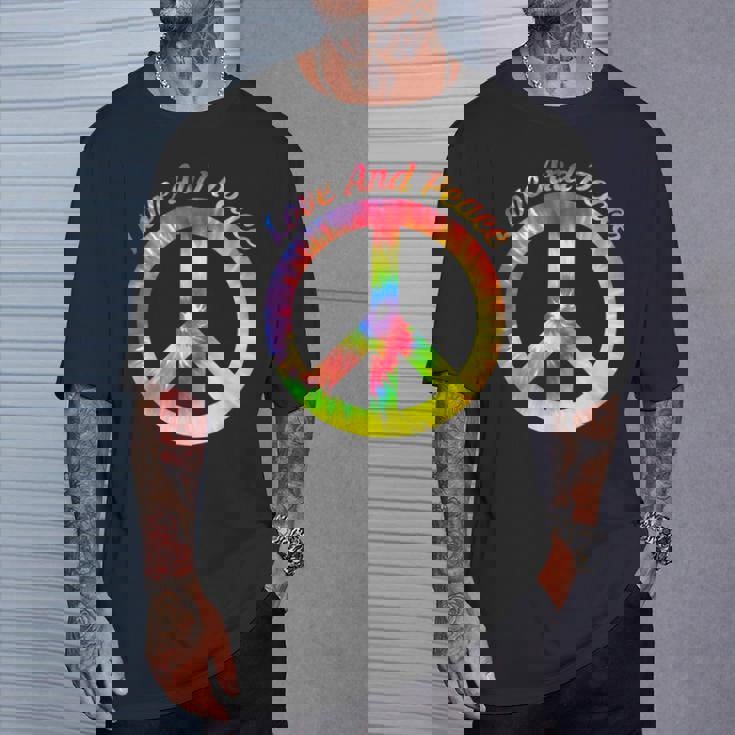 Love Peace 60年代70年代ヒッピーコスチューム Love Peace Tシャツ 彼への贈り物