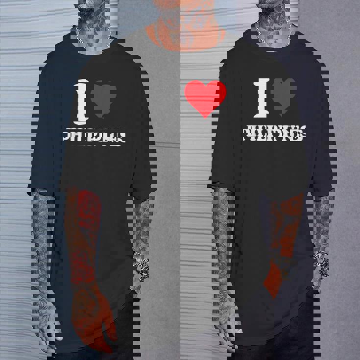 I Love Philippines Coeur Cadeau Philippin Philippine T-Shirt Cadeaux pour lui