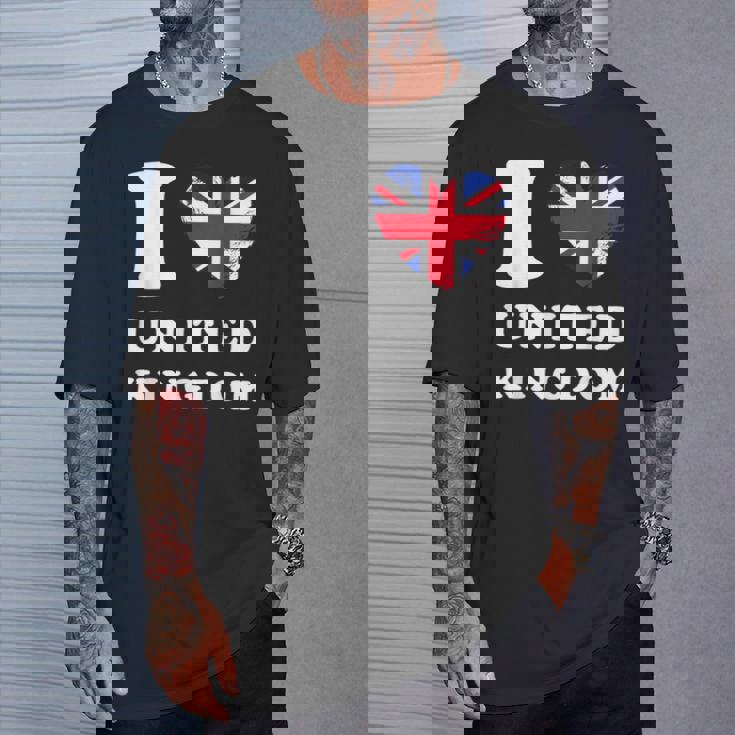 I Love United Kingdom ハートフラッグ イギリス Uk グレートブリテン Tシャツ 彼への贈り物