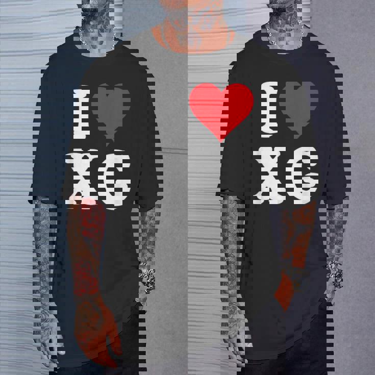 I Love Xg Initials I Heart XG First Last Name X G Tシャツ 彼への贈り物