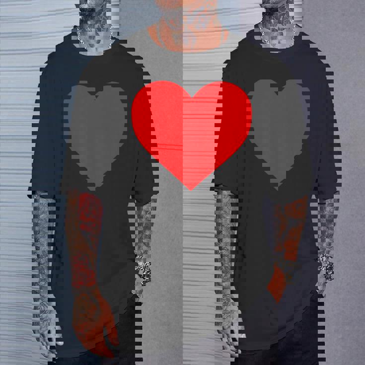 I Love You レッドハート バレンタインデー 絵文字 Tシャツ 彼への贈り物