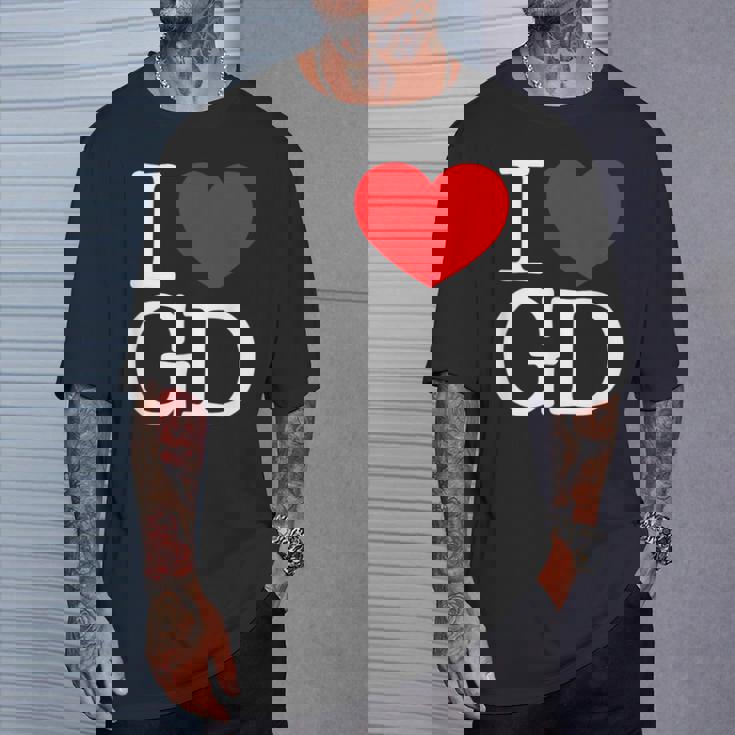 I Love ハート Gd Tシャツ 彼への贈り物
