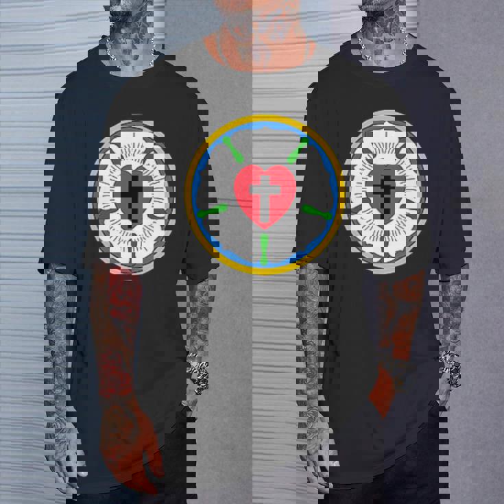 Lutheran Church Luther Roseeal ロゴ エンブレム Tシャツ 彼への贈り物