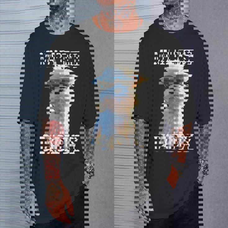 Maltese Daddyマルチーズ お父さん 犬 お父さん 父の日 お父さん スウィート・マルチーズ Tシャツ 彼への贈り物