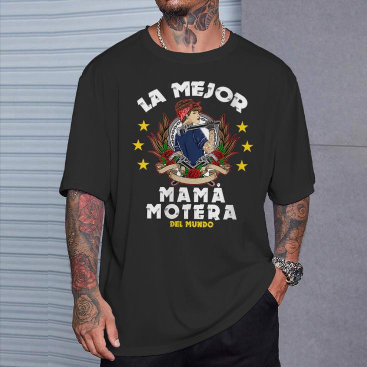 Mama Motera Intage Cuello Camiseta unisex Regalos para él