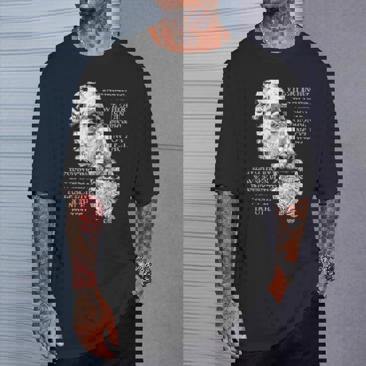 Marcus Aurelius ストイック哲学 ローマ哲学者の名言 Tシャツ 彼への贈り物